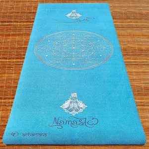 Tapis yoga épais 6mm namaste turquoise