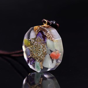 Collier orgonite yoga méditation elenna
