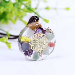 Collier orgonite yoga méditation elenna