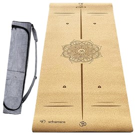 Tapis yoga liège épais 6mm bodyline +sac