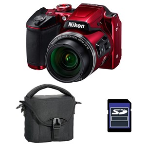 Bridge coolpix b500 rouge + etui + carte