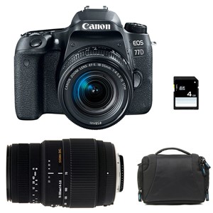 Eos 77d + 18-55 is stm + sigma 70-300 dg