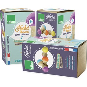 Hochet du jura turquoise et violet