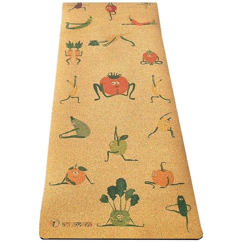 Tapis yoga enfant liège 6mm yogi fruit