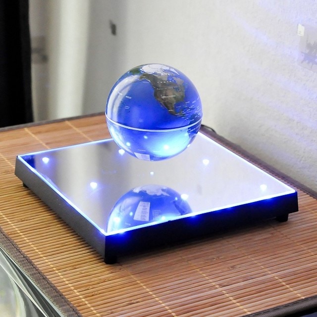 THj Globe Flottant avec Base de Livre Lévitation magnétique Globe