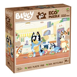 Eco-puzzle 60 pcs double face bluey