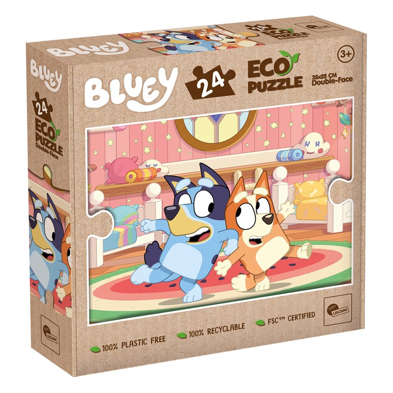Eco-puzzle 24 pcs mini double face bluey