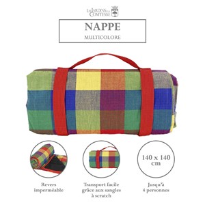Nappe pique-nique multicouleur (140x145)