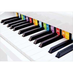 Piano à queue électronique blanc hape