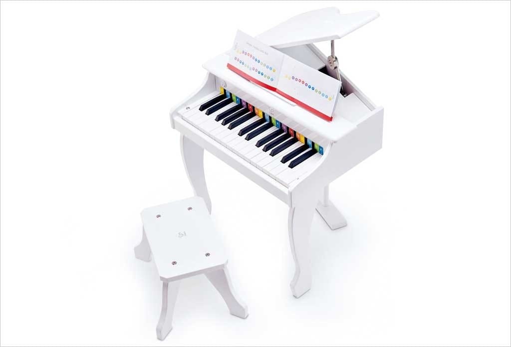 Piano à queue électronique blanc hape