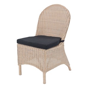 Chaise noemie blanche en osier fitrit