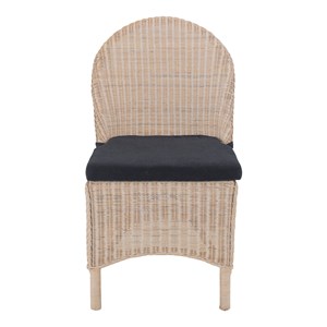 Chaise noemie blanche en osier fitrit