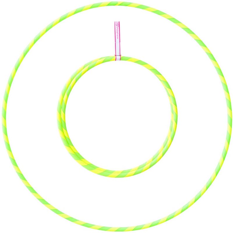 Hula hoop 1m - 20mm pliable -vert et jau