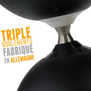 Kit diabolo circus free noir avec baguet
