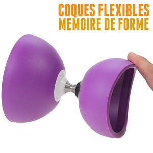 Kit diabolo circus free violet avec bagu