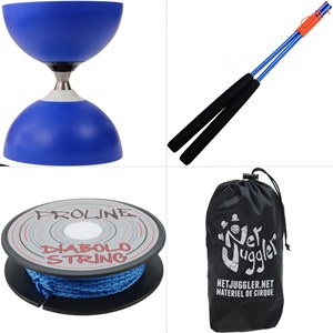 Diabolo jazz free bleu + baguettes alu b