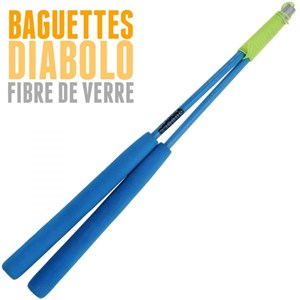 Diabolo roulement bleu + baguettes pro b