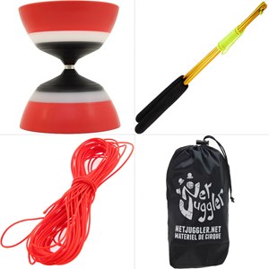 Diabolo quintuple roulements rouge + bag