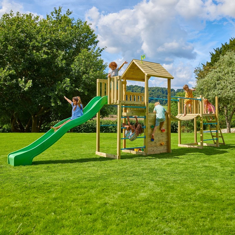 Aire de jeux triple plateforme