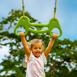Balançoire trapèze anneaux pour portiqu