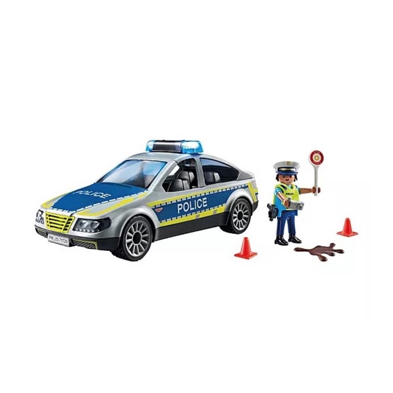 Voiture police avec sirène et gyrophare
