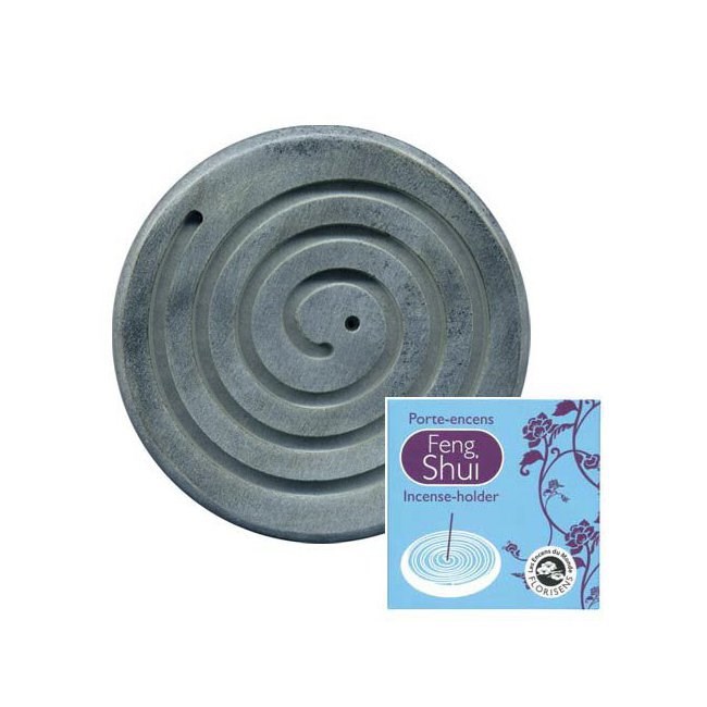 Porte encens feng shui en pierre naturel