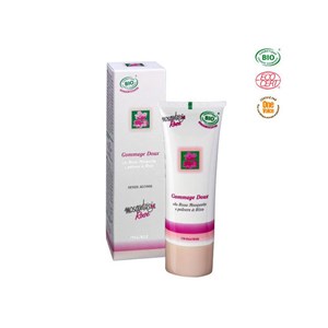 Gommage doux bio visage rose musquée