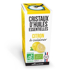 Cristaux d'huiles essentielles citron