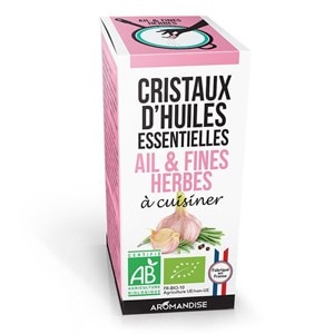 Cristaux d'huiles essentielles ail