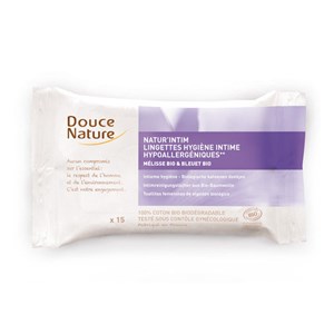 15 lingettes hygiène intime bio natur'in