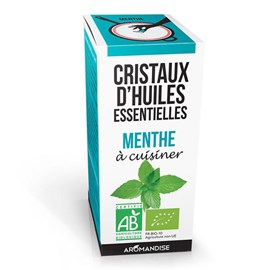 Cristaux d'huiles essentielles menthe