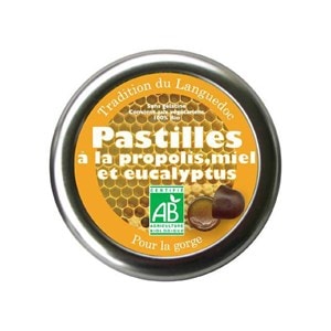 Pastilles bio à la propolis, miel