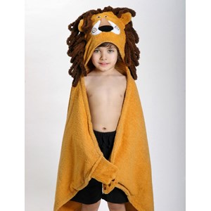 Serviette de bain enfant - léo le lion
