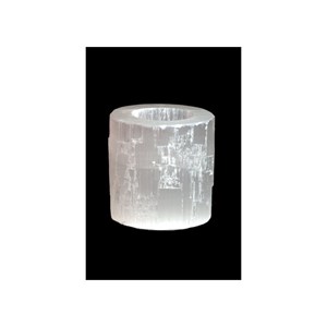 Bougeoir cylindrique en sélénite 0.5-0.7