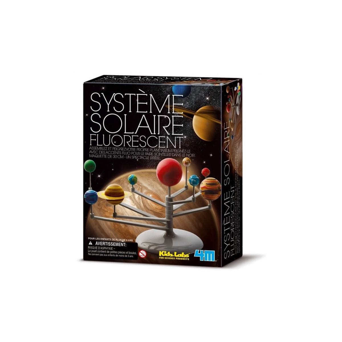 Illustrations du système solaire en sable coloré