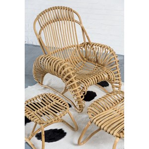 Fauteuil en rotin boucle