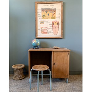 Bureau et son tabouret en métal n°275