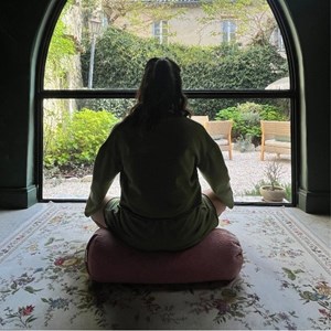 Bolster - coussin de yoga rose poudré