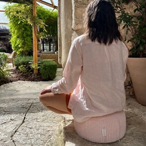 Zafu - coussin méditation rose pastel