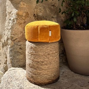Zafu - coussin méditation jaune safran