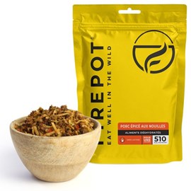 Repas déshydraté firepot porc épicé aux