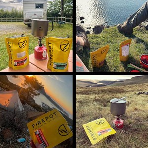 Repas déshydraté firepot porc épicé aux