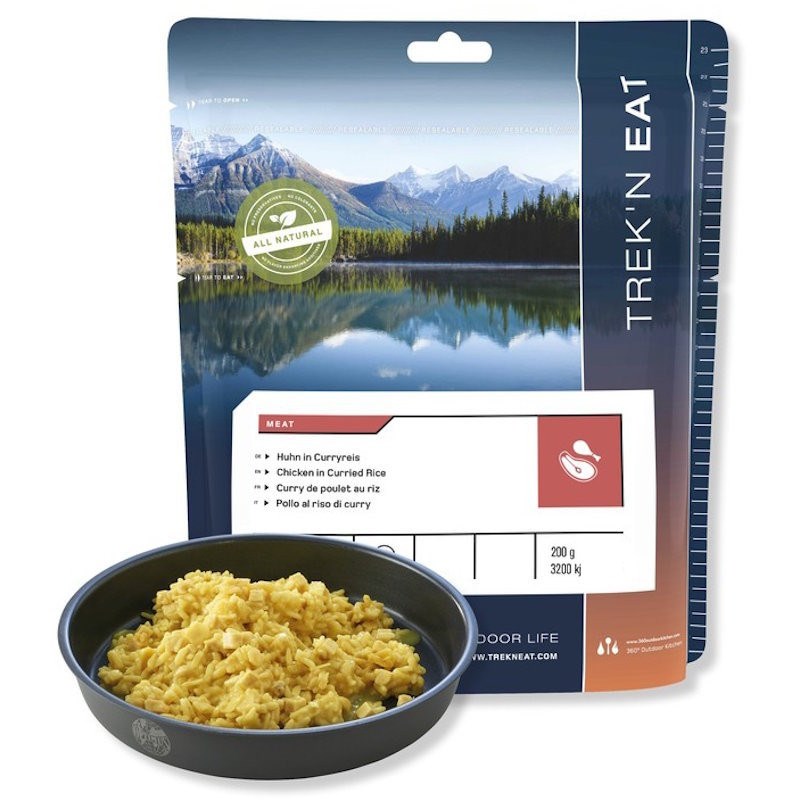 Repas lyophilisé trek'n eat curry de poulet au riz