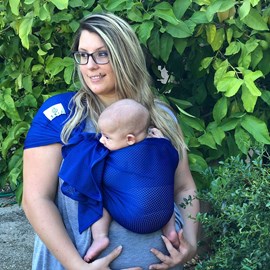 Porte-bébé sling sukkiri bleu électrique