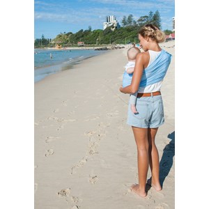 Porte-bébé sling sukkiri bleu ciel