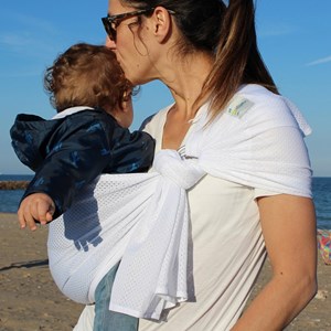Porte-bébé sling sukkiri blanc