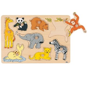 Puzzle à boutons animaux sauvages goki 8