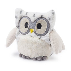 Bouillotte peluche naturelle hibou blanc