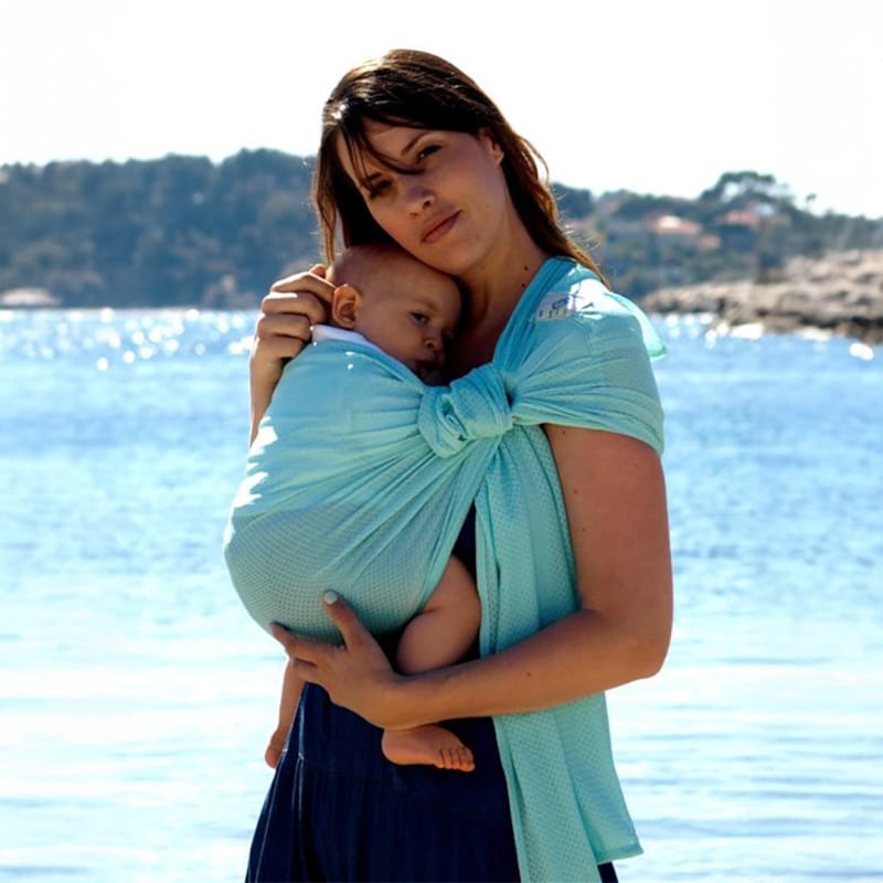 Porte-bébé sling sukkiri menthe (Lucky France) - Image 3
