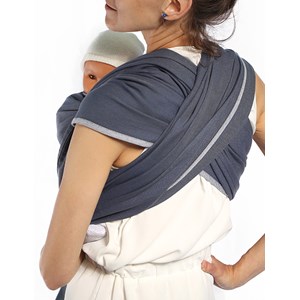 Echarpe de portage néobulle bleu fregate